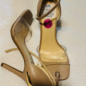 Guess heels beige clear toe